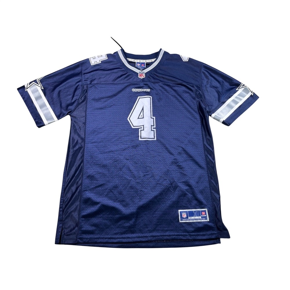 NFL Pro Line Dak Prescott #4 Dallas Cowboys NFL Blue Football Jersey Size XL